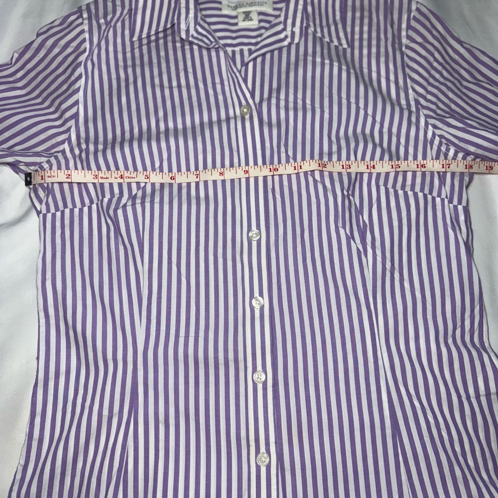 Banana Republic Purple Striped Button-Up Shirt - Picture 2 of 7
